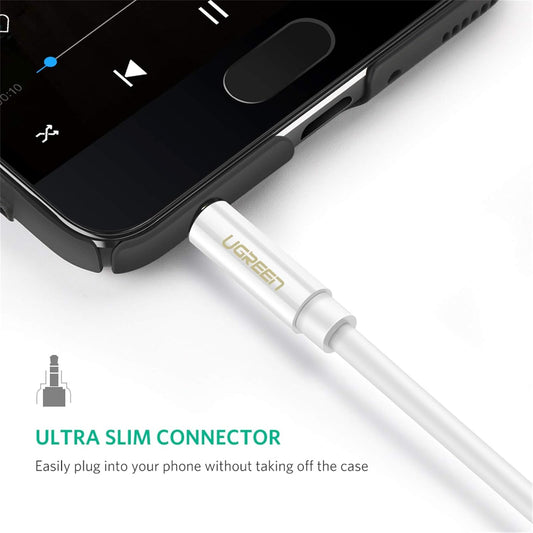 Adattatore splitter audio 3,5 mm - 2 x 3,5 mm UGREEN AV123 2in1, 0,2 m, bianco 