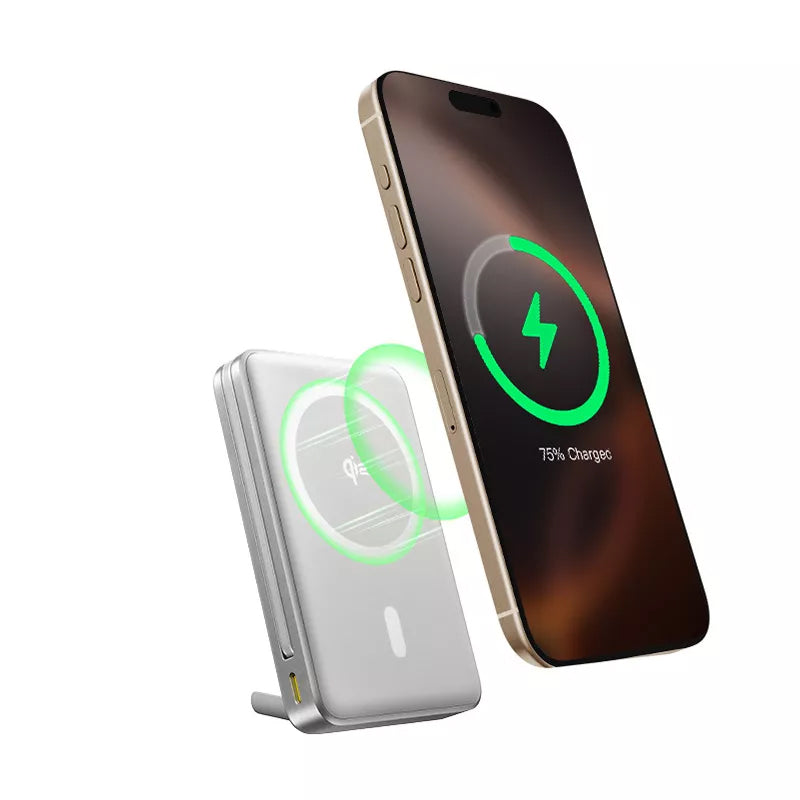Baseus Nomos Kickstand External Wireless Battery, 10000mAh, 45W, PD + QI, 1 x QI - 1 x USB-C, Black P10078800843-00