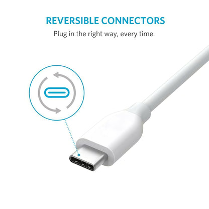 Data and Charging Cable USB-A - USB-C Anker PowerLine, 18W, 0.9m, White A8163021 